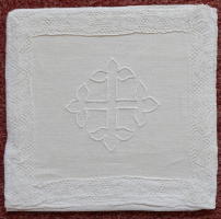 White Embroidered Chalice Pall